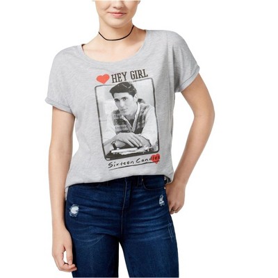 Hybrid Womens Sixteen Candles Graphic T-Shirt, Grey, X-Small
