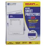 C-Line Top-Load No-Hole Polypropylene Sheet Protector Heavyweight Clear 2" 25/Box 62907