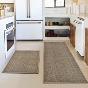 BAGOKIE 2/3 Pieces Non-Skid Kitchen Rugs and Mats Set - 1 of 4