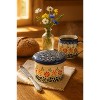 Blue Rose Polish Pottery M136 Manufaktura French Butter Dish - 3 of 4