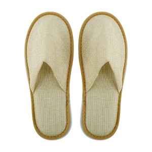 Unique Bargains Linen Closed Toe Slippers Disposable Slippers 1 Pair - 1 of 4