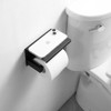 Wall Mount Toilet Paper Holder with Mobile Shelf Stainless Steel Rustproof Tissue Paper Holder - 4 of 4