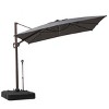 Crestlive Products 9x11FT Cantilever Umbrella UV30+ Outdoor 360 Degree Rotation Offset Umbrella 6 Heights Adjustable with Base - 2 of 4