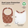 KeaBabies 8pk Organic Baby Bibs for Boy, Baby Drool Bib for Baby Boys and Girls, Newborn Teething Bibs - 3 of 4