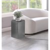 Hexagon Brushed Chrome Metal End Table-Meridian Furniture - 2 of 4