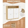 Narrow Wooden Shoe Cabinet,4 Flip-Down Drawers & Open Shelf | Freestanding Organizer for Entryway, Hall, Porch - 2 of 4