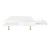 CAVINAS Modern Side Table High Glossy Coffee Table with LED, Sofa End Table for Living Room, Bedroom - 4 of 4