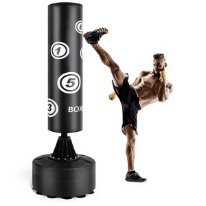 Punching Bag with Stand, Freestanding Heavy Boxing Bag for Adult Kids, Stand Kickboxing Bag with Suction Cup for Home Office Gym - 1 of 4