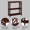 CAVINAS 3-Tier Console Table with Storage Shelves,Vintage Entryway Table with Solid Wood Legs,Console Table for Living Rooms - 4 of 4