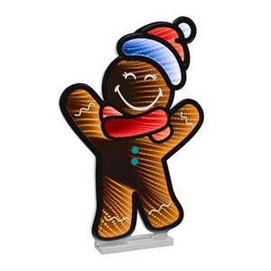 Smiley Gingerbread Man Acrylic Plug In Ekkolight 24 Inch Holiday Accent By Melrose - 1 of 3