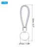Unique Bargains Braided PU Leather Car Wallet Keychain with Stainless Steel Key Ring - 2 of 3