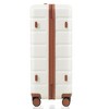 Vynxaria White ABS Hard Shell 3-Piece Suitcase TSA-Approved Locks Smooth Spinner Wheels Premium Travel Ensemble for All Trips - 4 of 4