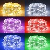 FAAYFIAN 12-Pack 7 ft 20-LED Fairy Lights, Battery Operated Multi-Color Silver Wire Firefly String Lights - 2 of 4