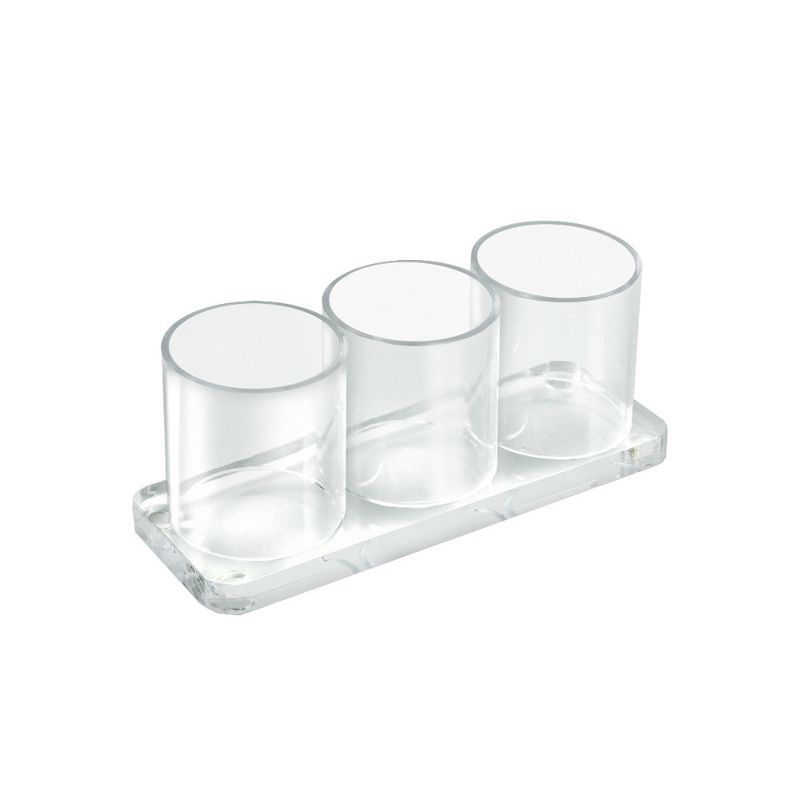 Azar Displays Three Cup Cylinder Deluxe Clear Acrylic Holder, 3 of 7