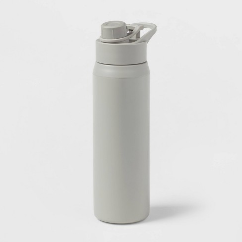 24oz Stainless Steel Chug Water Bottle Gray - Room Essentials™