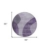 Purple Lavender And Eggplant Abstract Washable Indoor Outdoor Area Rug - 3 of 4