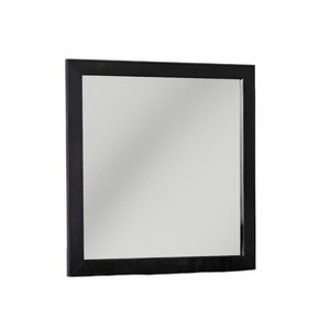 HomeRoots 28" Dark Brown Solid Wood Framed Accent Mirror - 1 of 4