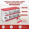 TackView Chicken Laying Boxes, Galvanized Steel Design with Grip Perch Holes and Vent Dots - 4 of 4