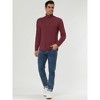 Lars Amadeus Men's Slim Fit Long Sleeve Pullover Solid Turtleneck Sweater - 4 of 4