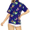 LA LEELA Hawaiian Shirts Womens Summer Beach Party Blouse Shirt Colorful Blouses Short Sleeve Vacation Dress Shirts Tank Top for Women - 2 of 4