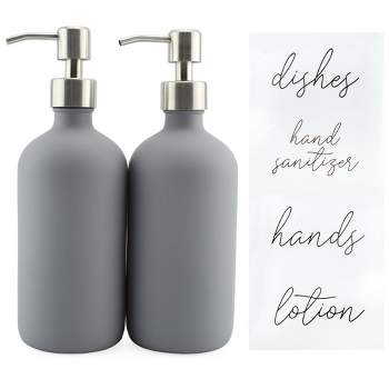 KLEO Soap Dispenser Lotion Dispenser - Made of Natural Stone - Luxury  Bathroom Accessories Bath Set (Grey) - StonKraft