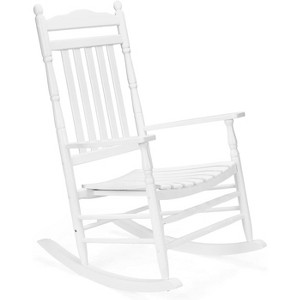 VINGLI Wooden Rocking Chair Outdoor, Patio Rockers with High Back - 1 of 4