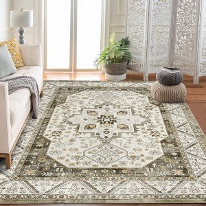Short Pile Area Rugs for Living Room Carpets Boho Washable Large Rugs for Bedroom Modern Vintage Classic Lounge Rug - 1 of 4