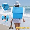 FURNIinspire Outdoor Portable Chair Durable Steel Frame and Portable Design for Relaxation and Sports, White Frame And Blue Fabric, 22"*23.6"*24.8" - 2 of 4