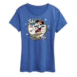 Women's - Disney - Ski With Me Short Sleeve Graphic T-Shirt - 1 of 4