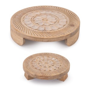 Melrose Mandala Riser Tray (Set of 2) - 1 of 2