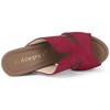 Allegra K Women's Faux Suede Peep Toe Platform Block Heel Slides Sandals - 4 of 4