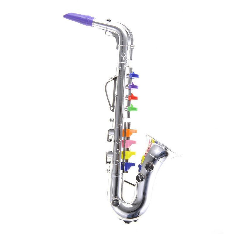 Link Ready! Set! Play! Saxophone with 8 Colored Keys Musical Instrument Early Education Toy for Kids, 3 of 9