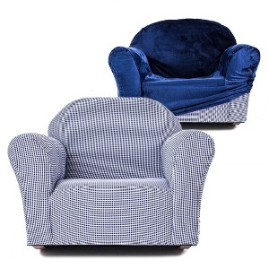 Keet Roundy Rocking Gingham Chair + Cover - 1 of 4