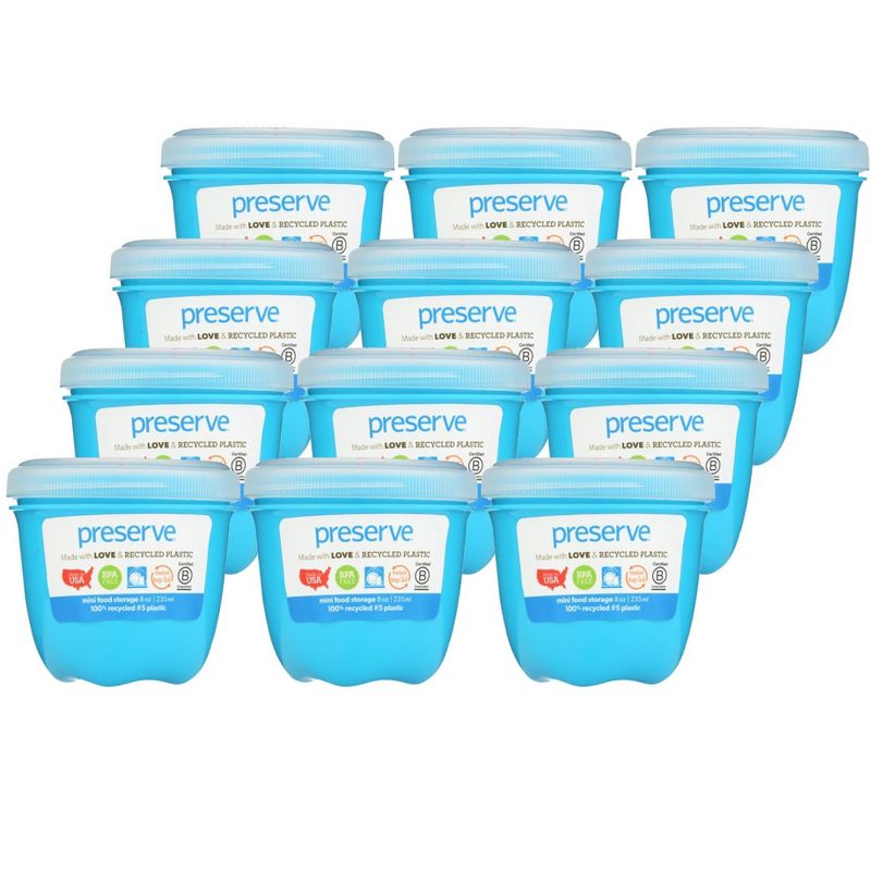Preserve Mini Food Storage Container Blue - Case of 12/8 oz, 1 of 6
