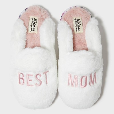 Women's Dluxe By Dearfoams Best Mom Slippers - : Target