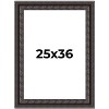 PosterPalooza | 3.5" Wide Ornate Black Picture Frame - UV Acrylic, Foam Board Backing, Hanging Hardware - 2 of 4