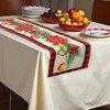Unique Bargains Christmas Table Runner Polyester Red Green Yellow 71x14 Inch 1 Pc - 2 of 4