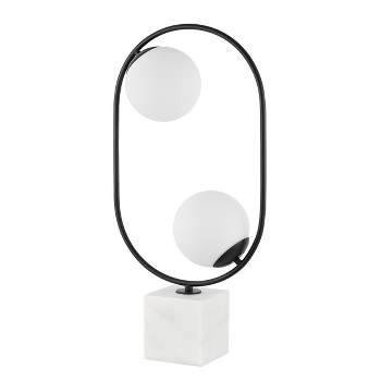 Imrie Table Lamp - White/Black - Safavieh.