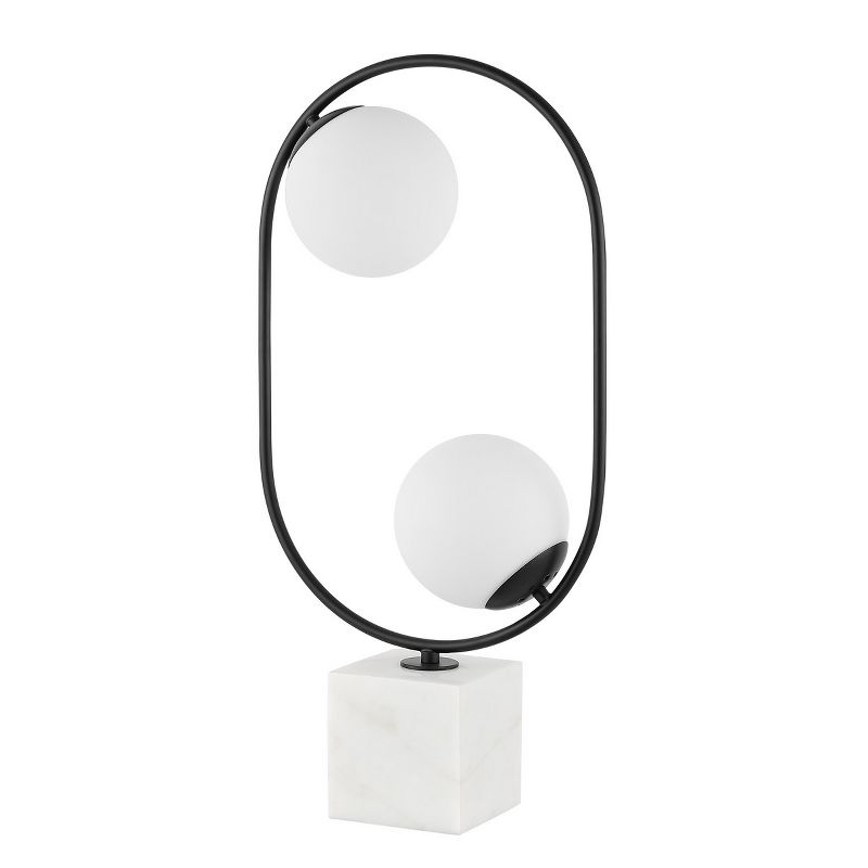 Imrie Table Lamp - White/Black - Safavieh., 1 of 5