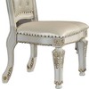 Acme Furniture 23" Vendome Dining Chairs Synthetic Leather & Antique Pearl Finish: Nailhead Trim, Wood Frame, Armless Design - 4 of 4