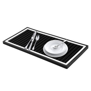 REGALWOVEN Waterproof & Durable Bordered Textured Silicone Dish Drying Mat for Sink Area - 1 of 4