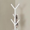 SEVOBAL Freestanding Coat Rack Hall Tree with 8 Hooks and 4 Tier Sturdy Metal Base for Entryway and Bedroom, White, 17.5"*17.5"*70.25" - 4 of 4
