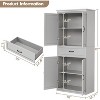 Pantry Cabinet, Freestanding Kitchen Pantry Storage Cabinet,70" Cupboard, Tall Storage Cabinet - 3 of 4