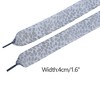 INSPIRE CHIC Leopard Ribbon Pattern Flat Wide Lace Shoelaces for Sneakers 1 Pair - 3 of 4