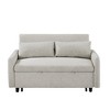 55.1" Pull Out Sleep Sofa Bed, 3 Angles Adjustable Backrest Loveseats Sofa Couch With USB Charge, Side Pocket - 3 of 4