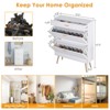 KTMBDW Shoe Cabinet, 16 Pair Shoe Rack Storage Organizer with 2 Flip Drawers, Entryway Shoe Storage Cabinet for Heels, Boots, Slippers , White - 4 of 4
