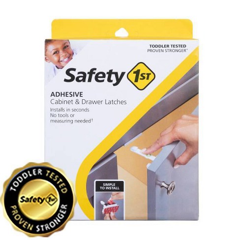 Safety 1st Adhesive Cabinet Latch For, Safety 1st Spring Loaded Cabinet And Drawer Latches Installation