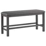 Myshanna Double Upholstered Two-Tone Dining Bench Gray - Signature Design by Ashley