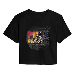 Women's - Pink Floyd - Pink Floyd Wywh Handshake Cropped Graphic T-Shirt - 1 of 4