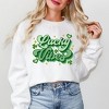 Simply Sage Market Women's Graphic Sweatshirt Lucky Vibes Cursive - 2 of 4